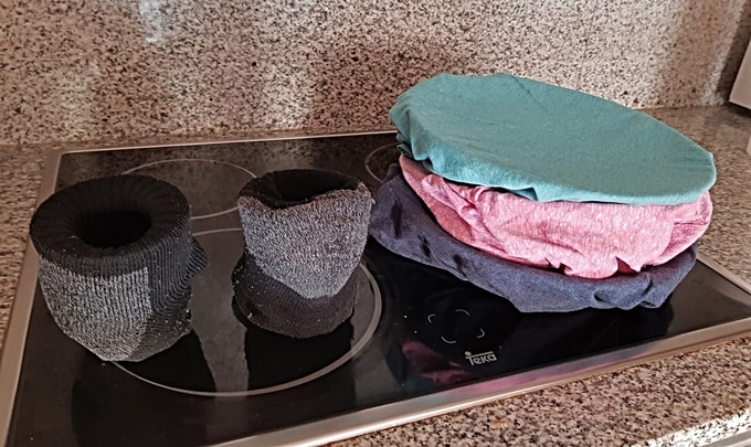 chaussettes et tshirts protection vaisselle