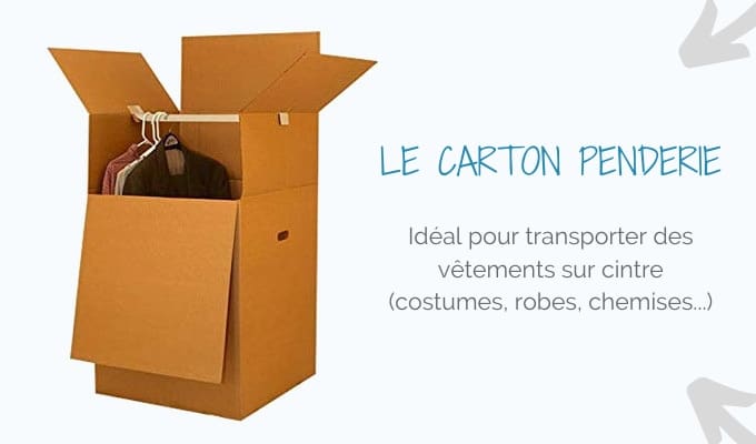 photo d'un carton penderie